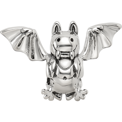 Sterling Silver Reflections Bat Bead