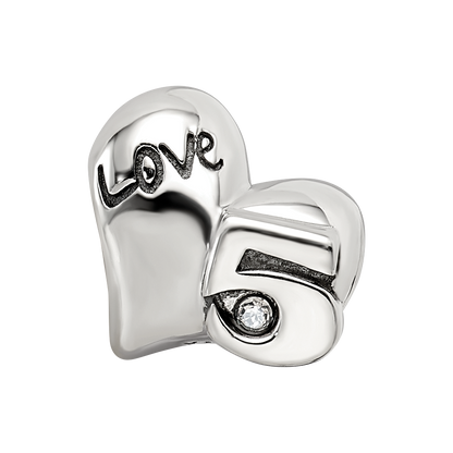 Sterling Silver Reflections Crystals 5th Anniversary Bead