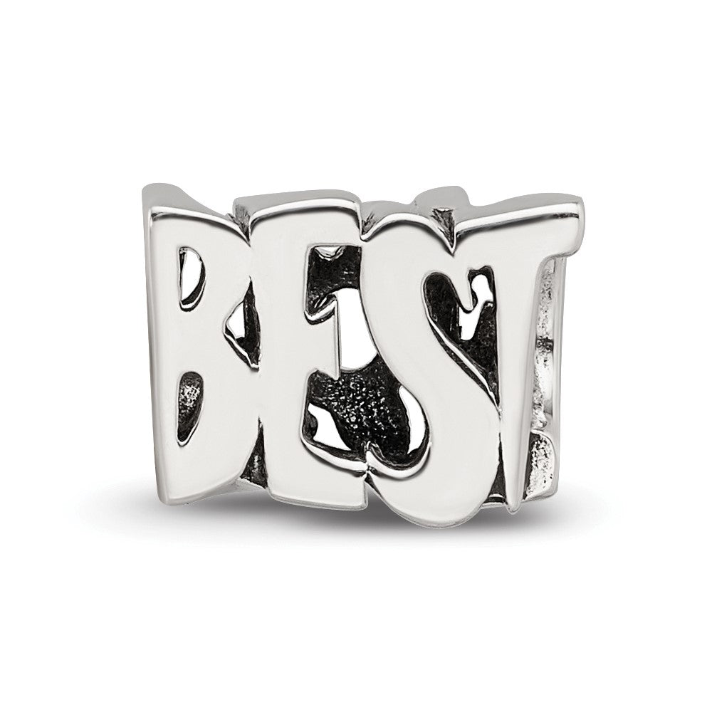 Sterling Silver Reflections Best Mom Two Sided Bead