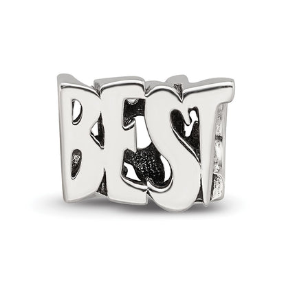 Sterling Silver Reflections Best Mom Two Sided Bead