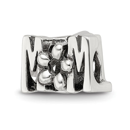 Sterling Silver Reflections Best Mom Two Sided Bead