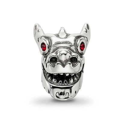 Sterling Silver Reflections Crystal Chinese New Year Dragon Bead