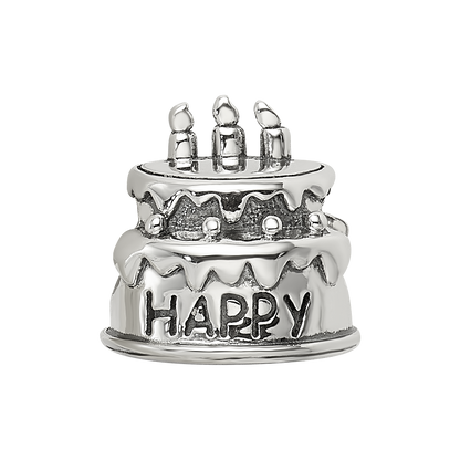 Sterling Silver Reflections Birthday Cake Bead