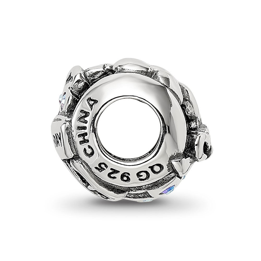 Sterling Silver Reflections Crystals Birthday Collage Bead