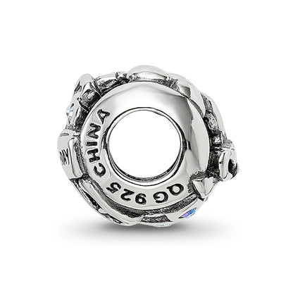 Sterling Silver Reflections Crystals Birthday Collage Bead