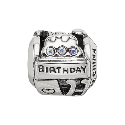 Sterling Silver Reflections Crystals Birthday Collage Bead