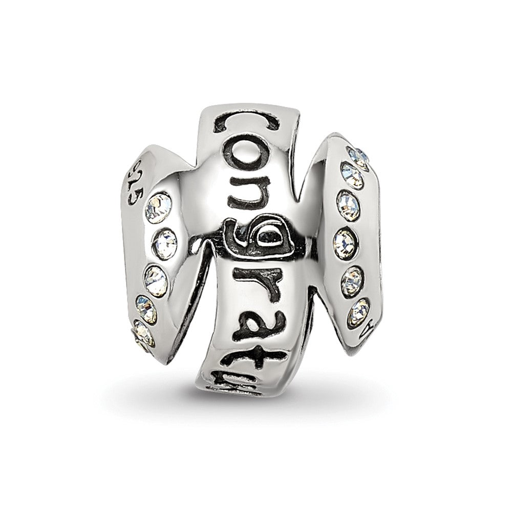 Sterling Silver Reflections Crytal Congratulations Bead