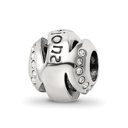 Sterling Silver Reflections Crytal Congratulations Bead