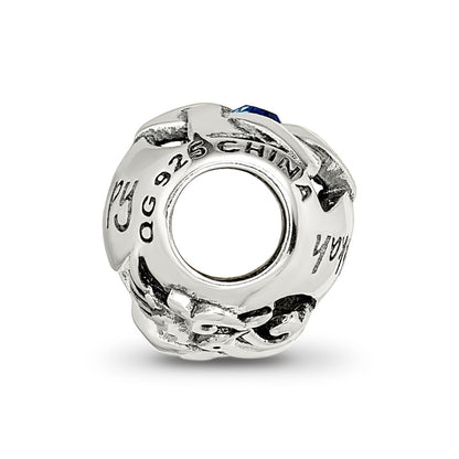 Sterling Silver Reflections Crystals Happy Hanukkah Bead