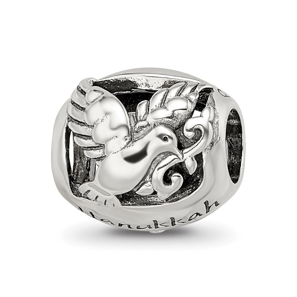 Sterling Silver Reflections Crystals Happy Hanukkah Bead