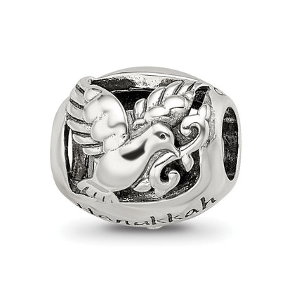 Sterling Silver Reflections Crystals Happy Hanukkah Bead