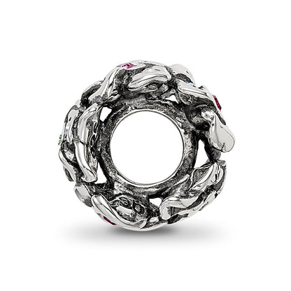 Sterling Silver Reflections Crystals Cherry Blossoms Bead