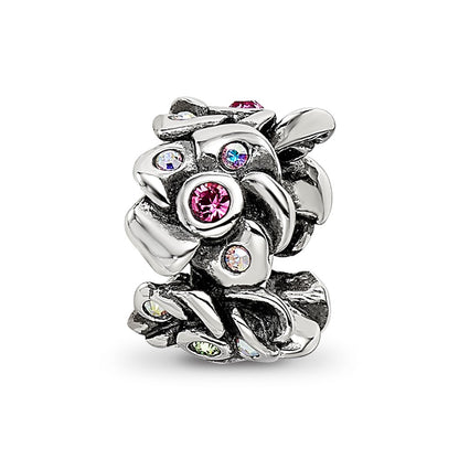 Sterling Silver Reflections Crystals Cherry Blossoms Bead