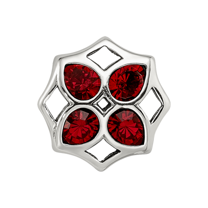 Sterling Silver Reflections Latticewith Crystals Flower Bead