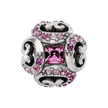 Sterling Silver Reflections with Crystals Renaissance Bead