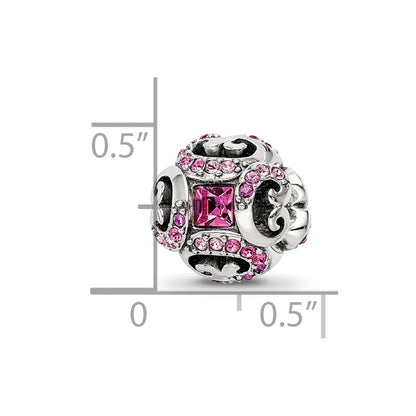 Sterling Silver Reflections with Crystals Renaissance Bead