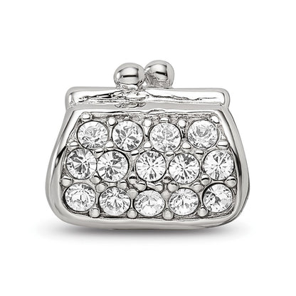 Sterling Silver Reflections Enamel Crystal Purse Bead