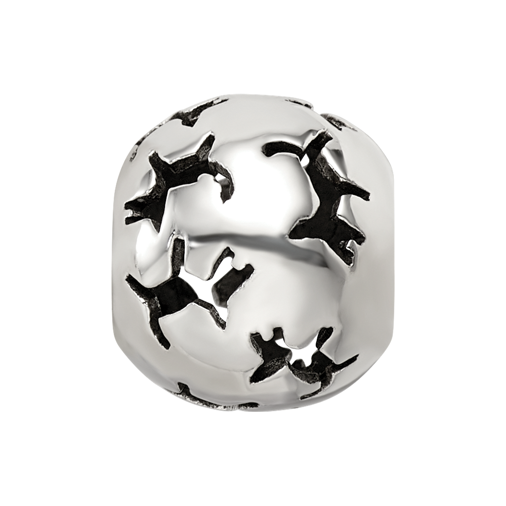 Sterling Silver Reflections Cutout Dog Bead