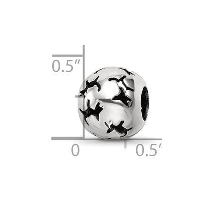 Sterling Silver Reflections Cutout Dog Bead
