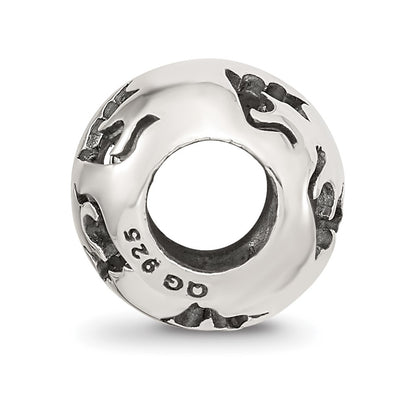 Sterling Silver Reflections Cutout Cat Bead