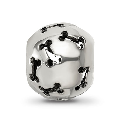 Sterling Silver Reflections Cutout Dog Bone Bead