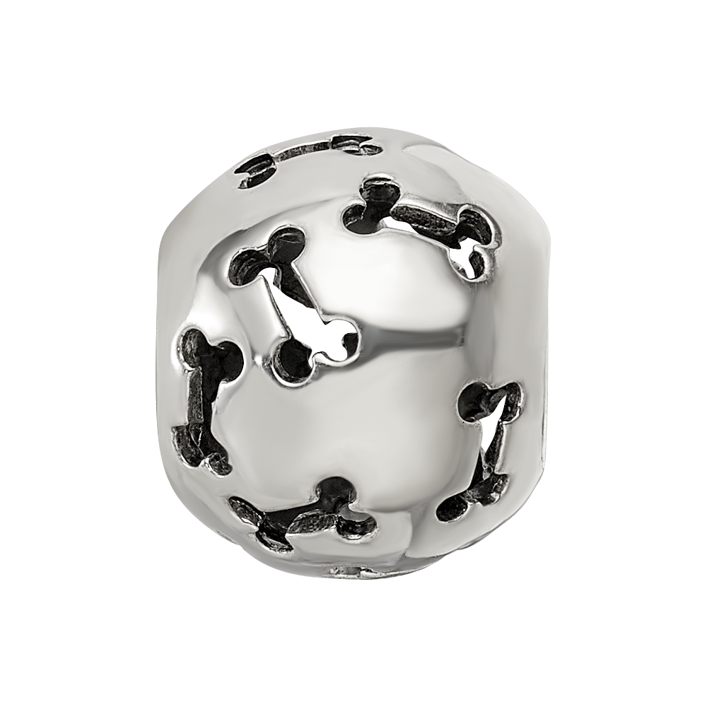 Sterling Silver Reflections Cutout Dog Bone Bead
