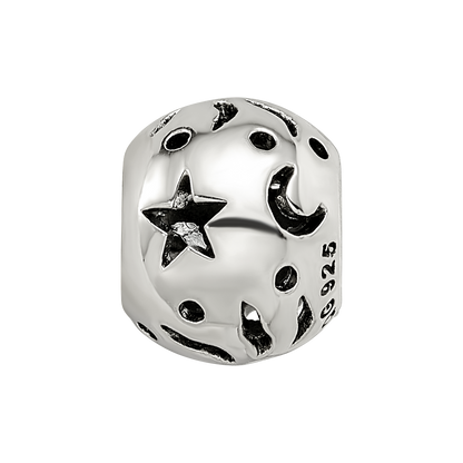 Sterling Silver Reflections Sun Moon Stars Bead