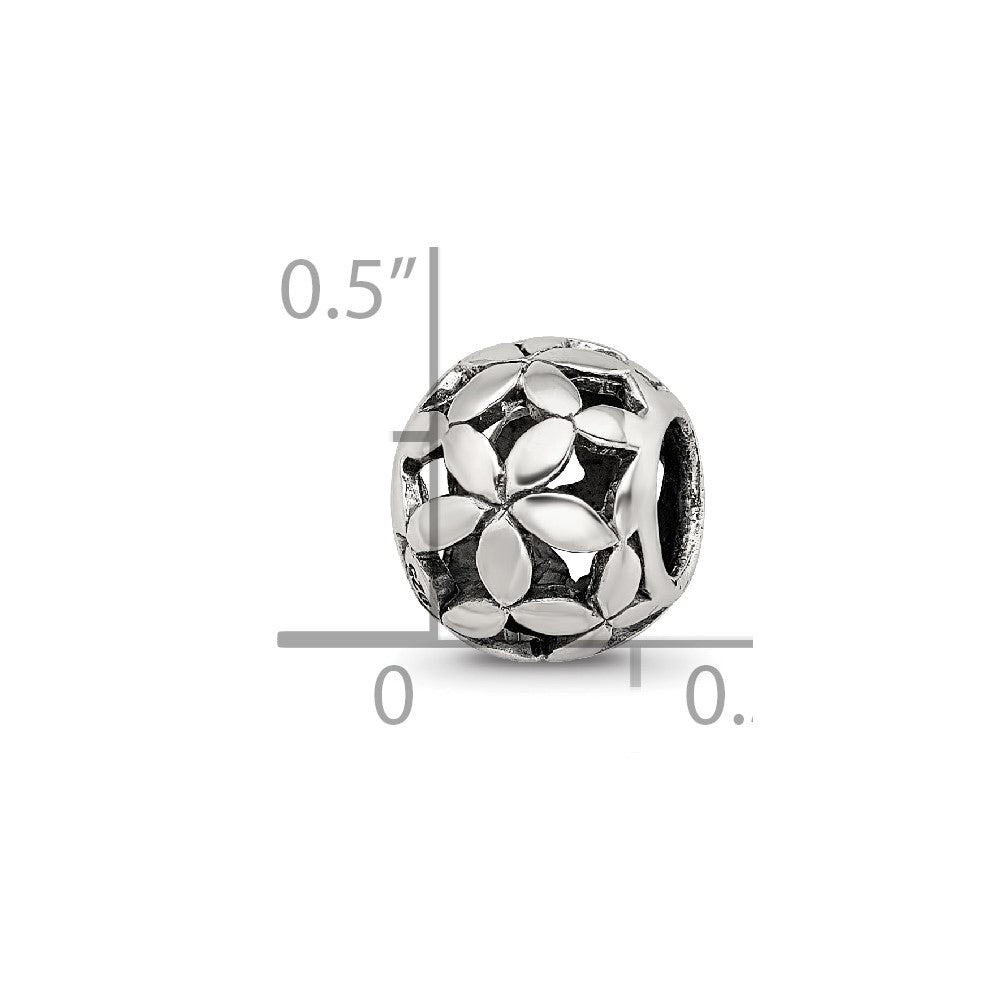 Sterling Silver Reflections Flower of Life Bead