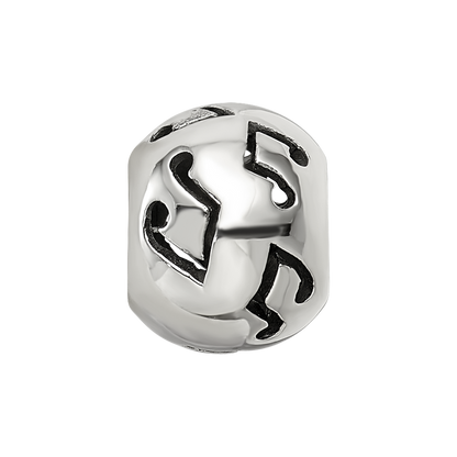 Sterling Silver Reflections Cutout Music Note Bead