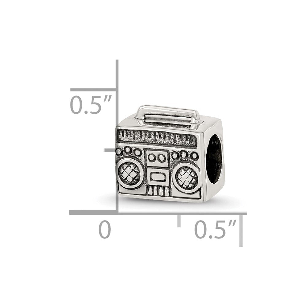 Sterling Silver Reflections Boombox Bead