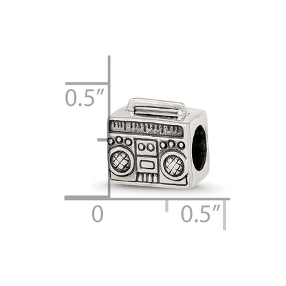 Sterling Silver Reflections Boombox Bead