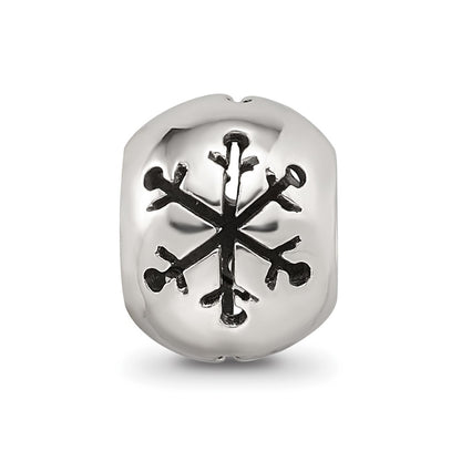Sterling Silver Reflections Cutout Snowflake Bead
