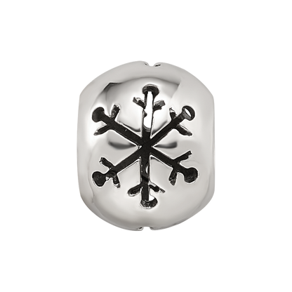 Sterling Silver Reflections Cutout Snowflake Bead