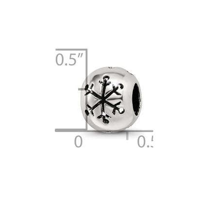 Sterling Silver Reflections Cutout Snowflake Bead
