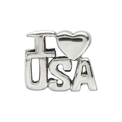 Sterling Silver Reflections I HEART USA Bead