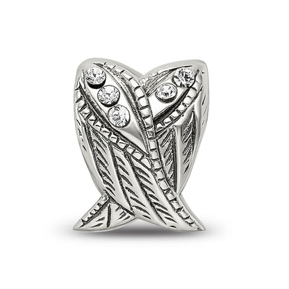 Sterling Silver Reflections Preciosa Crystal Wings Bead