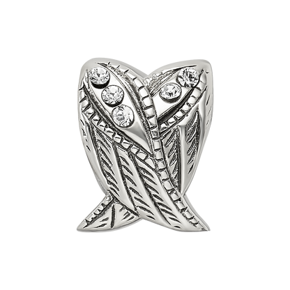 Sterling Silver Reflections Preciosa Crystal Wings Bead