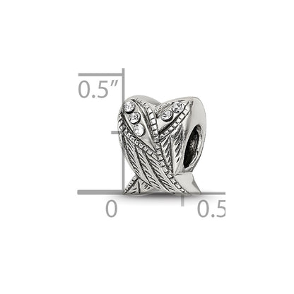Sterling Silver Reflections Preciosa Crystal Wings Bead