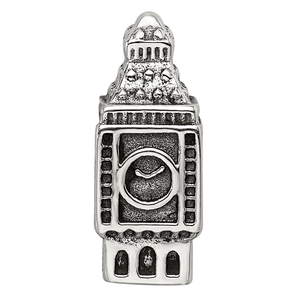 Sterling Silver Reflections Big Ben Clock Bead