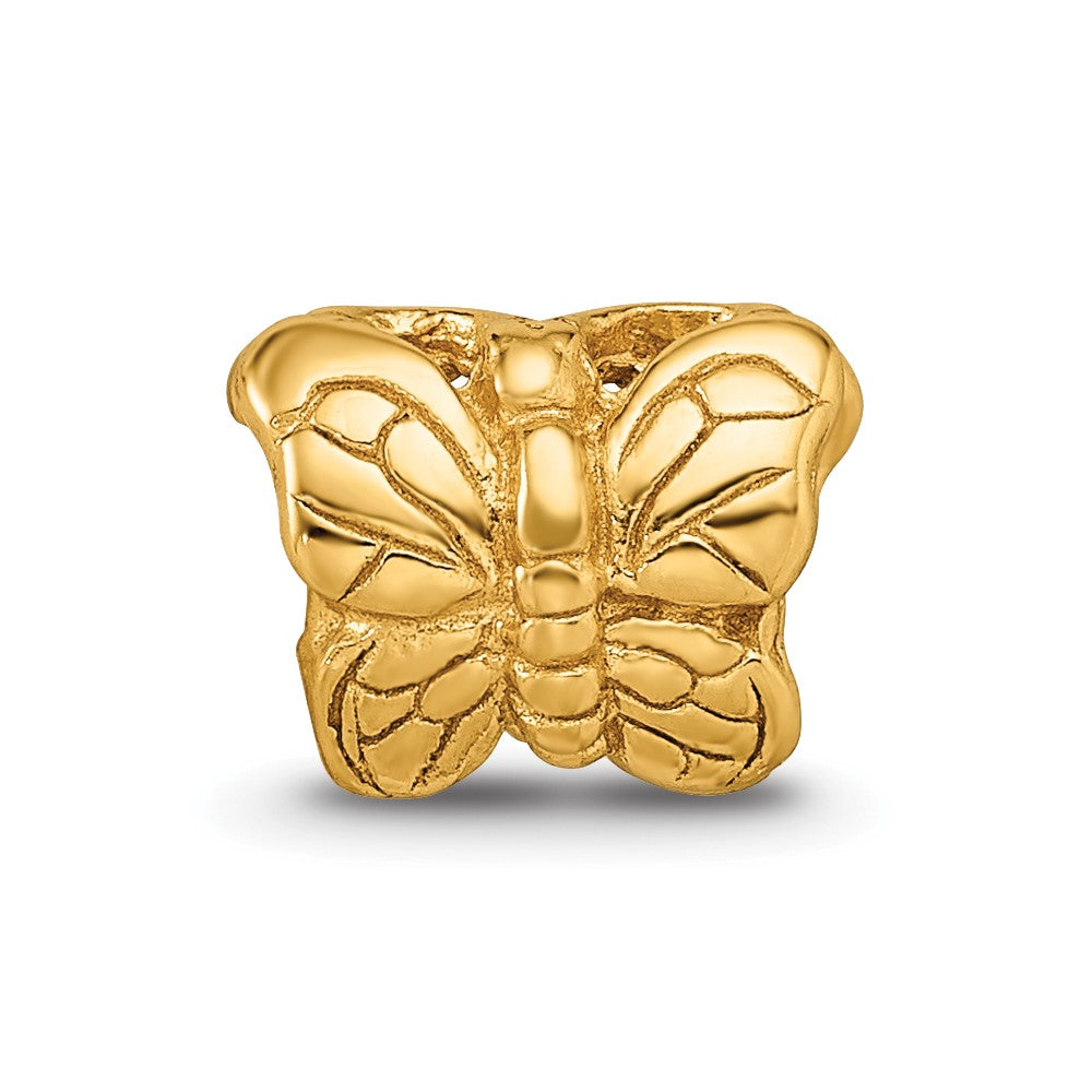 Sterling Silver Gold-plated Reflections Butterfly Bead