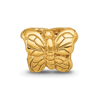 Sterling Silver Gold-plated Reflections Butterfly Bead