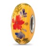 Sterling Silver Reflections Luau Fenton Glass Bead