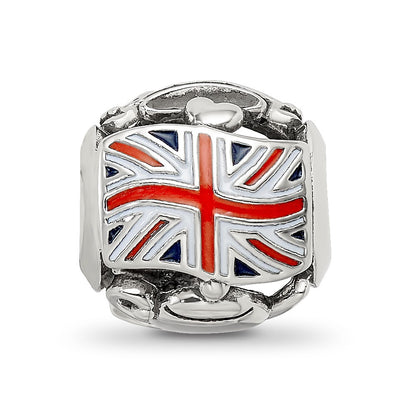 Sterling Silver Reflections Enameled England Theme Bead