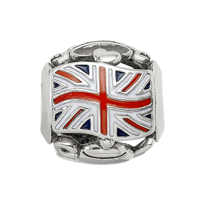Sterling Silver Reflections Enameled England Theme Bead