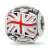 Sterling Silver Reflections Enameled England Theme Bead