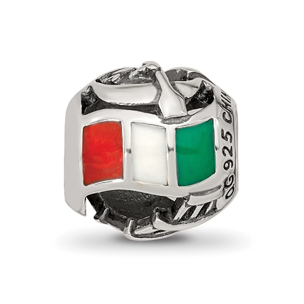 Sterling Silver Reflections Enameled Italy Theme Bead