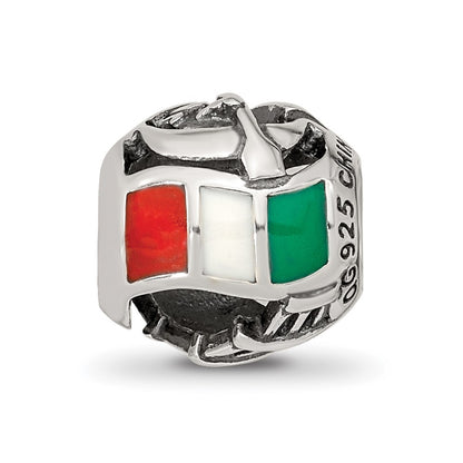 Sterling Silver Reflections Enameled Italy Theme Bead