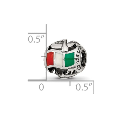 Sterling Silver Reflections Enameled Italy Theme Bead