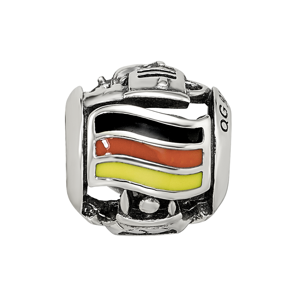 Sterling Silver Reflections Enameled Germany Theme Bead
