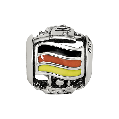 Sterling Silver Reflections Enameled Germany Theme Bead